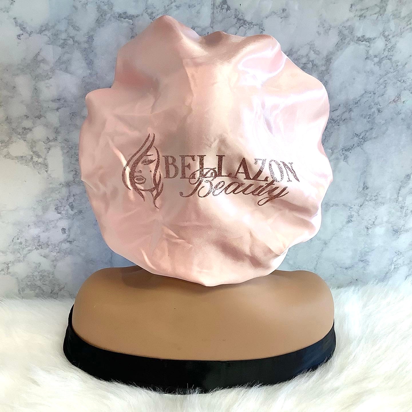Pink Bonnet With Elastic Band