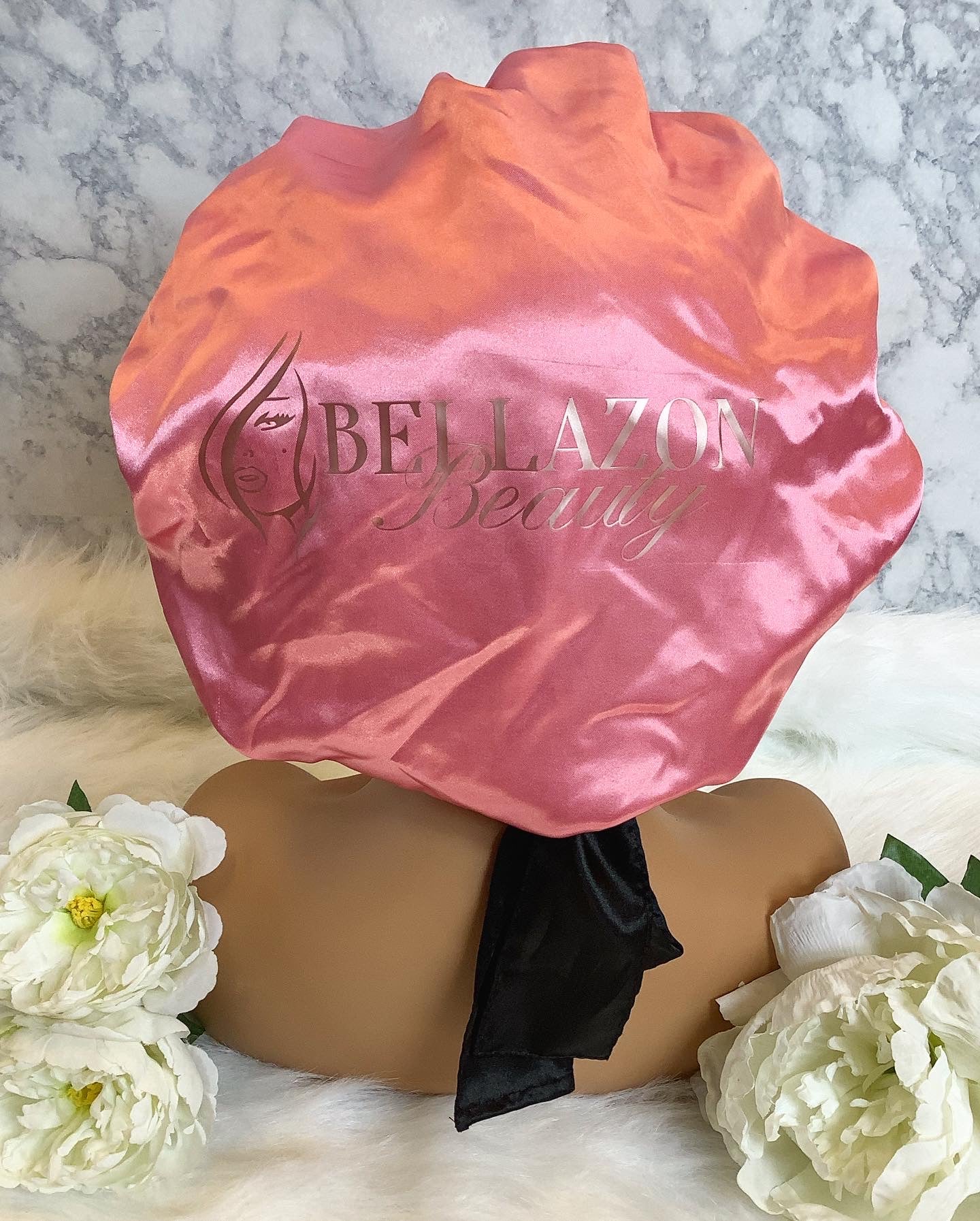 Hot Pink Bonnet With Satin Tie