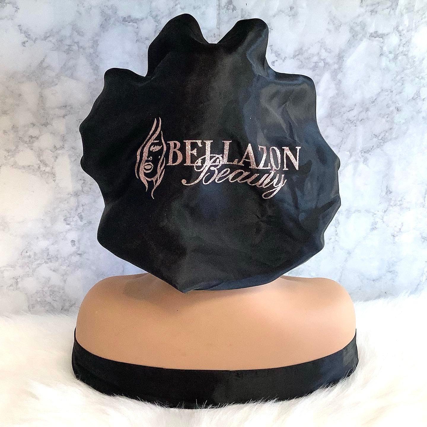 Black Bonnet With Elastic Band